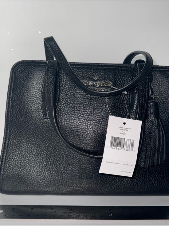 kate spade Handbags - Brand New kate spade Black Pebbled Leather Satchel with Tassel